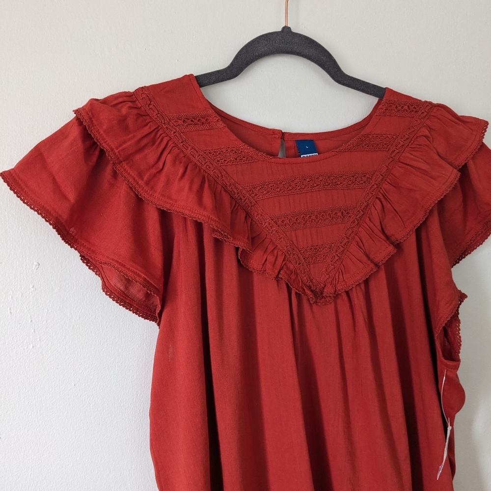Old Navy Ruffle Neck Top - Picture 2 of 9